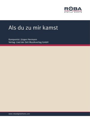 cover image of Als du zu mir kamst